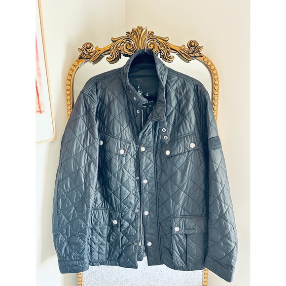 Barbour International Other - Barbour International Ariel Quilted Jacket Black Mens XL Moto Coat